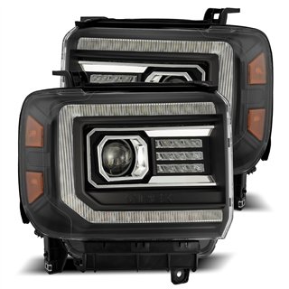 AlphaRex | Projector Headlights Black - Sierra 2500 HD / 3500 HD 6.0L / 6.6L 2015-2018