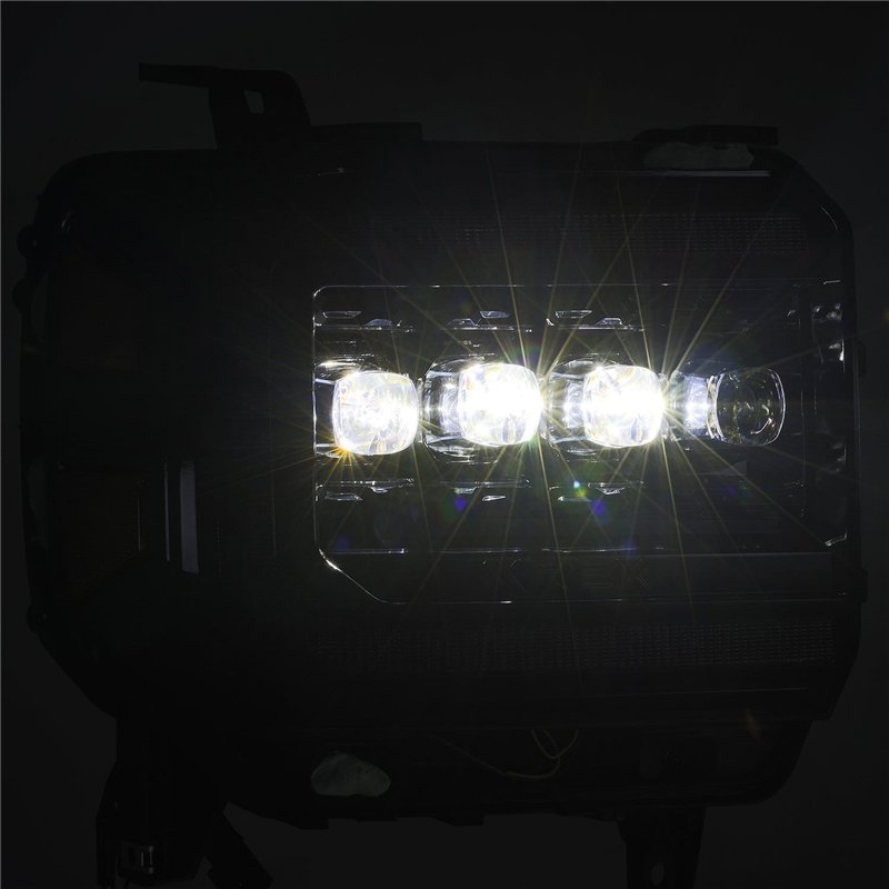 AlphaRex | LED Projector Headlights in Alpha-Black - Sierra 2500 HD / 3500 HD 6.0L / 6.6L 2015-2018