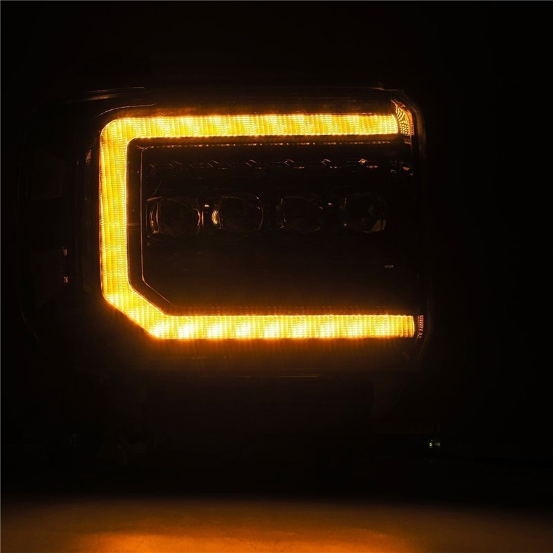 AlphaRex | LED Projector Headlights in Alpha-Black - Sierra 2500 HD / 3500 HD 6.0L / 6.6L 2015-2018