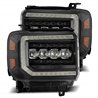 AlphaRex | LED Projector Headlights in Black - Sierra 2500 HD / 3500 HD 6.0L / 6.6L 2015-2018