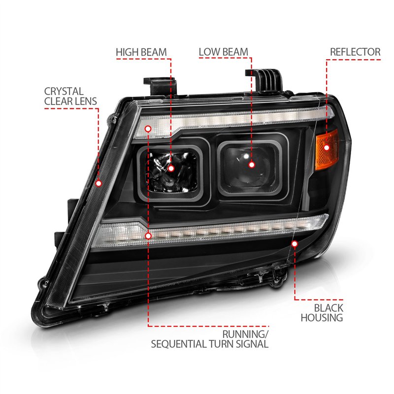 Anzo USA | Projector Headlight Set - Frontier 2009-2020