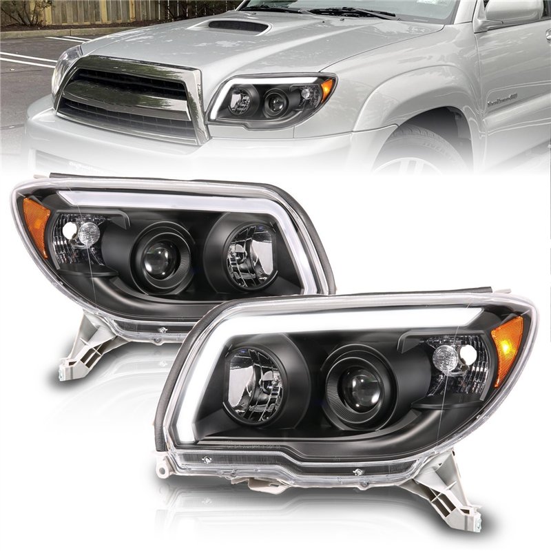 Anzo USA | LED Bar Projector Black Headlight - 4Runner 4.0L / 4.7L 2006-2009