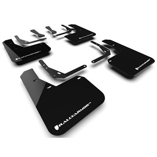 RallyArmor | Black UR Mud Flap White Logo - Kona N-Line 2024-2025