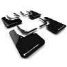 RallyArmor | Black UR Mud Flap White Logo - Kona N-Line 2024-2025