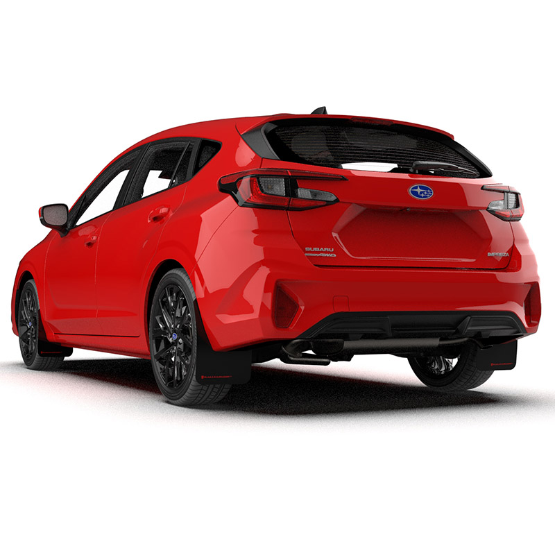 RallyArmor | Black UR Mud Flap Red Logo - Impreza Base / RS / Sport 2024-2025