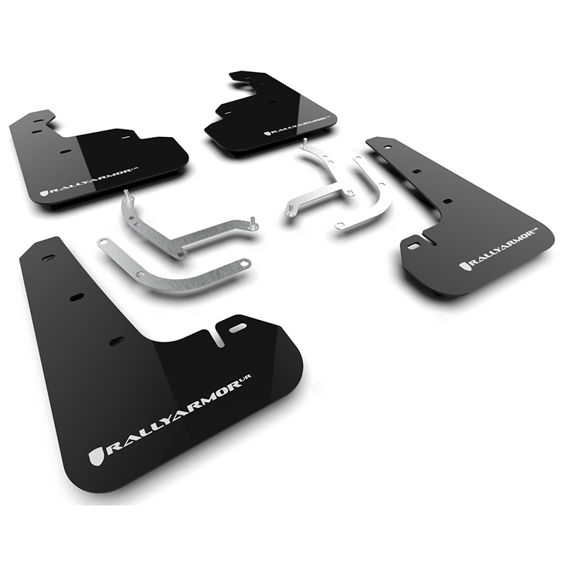 RallyArmor | Black UR Mud Flap White Logo - Impreza Base / RS / Sport 2024-2025
