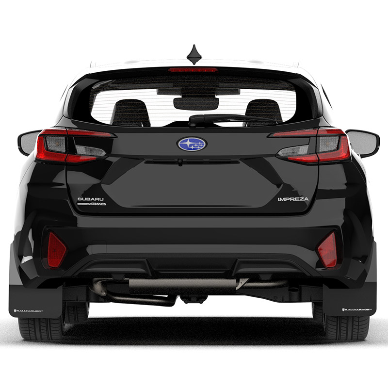 RallyArmor | Black UR Mud Flap White Logo - Impreza Base / RS / Sport 2024-2025