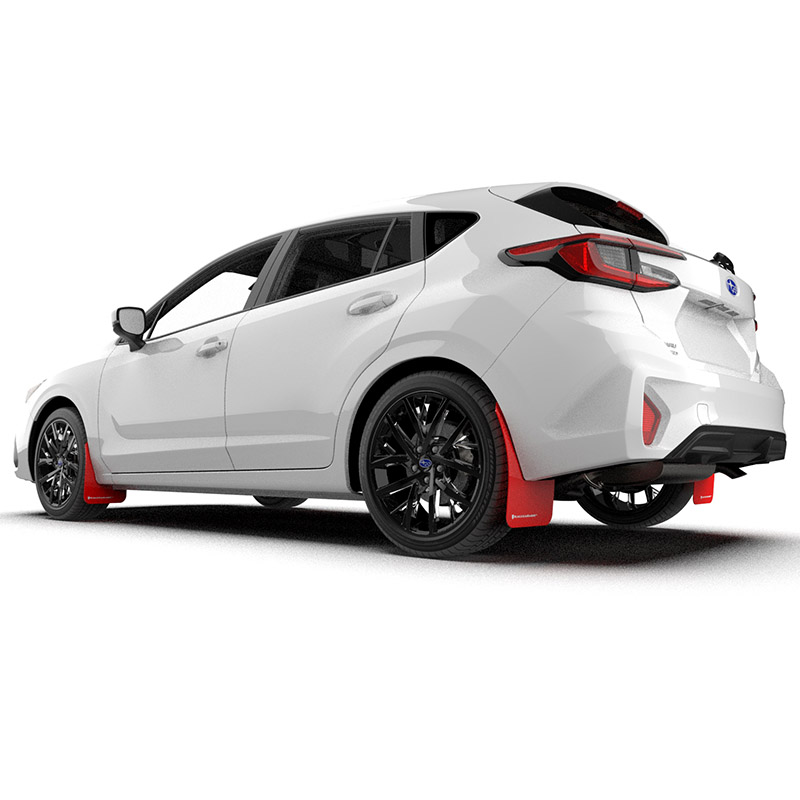 RallyArmor | Red UR Mud Flap White Logo - Impreza Base / RS / Sport 2024-2025