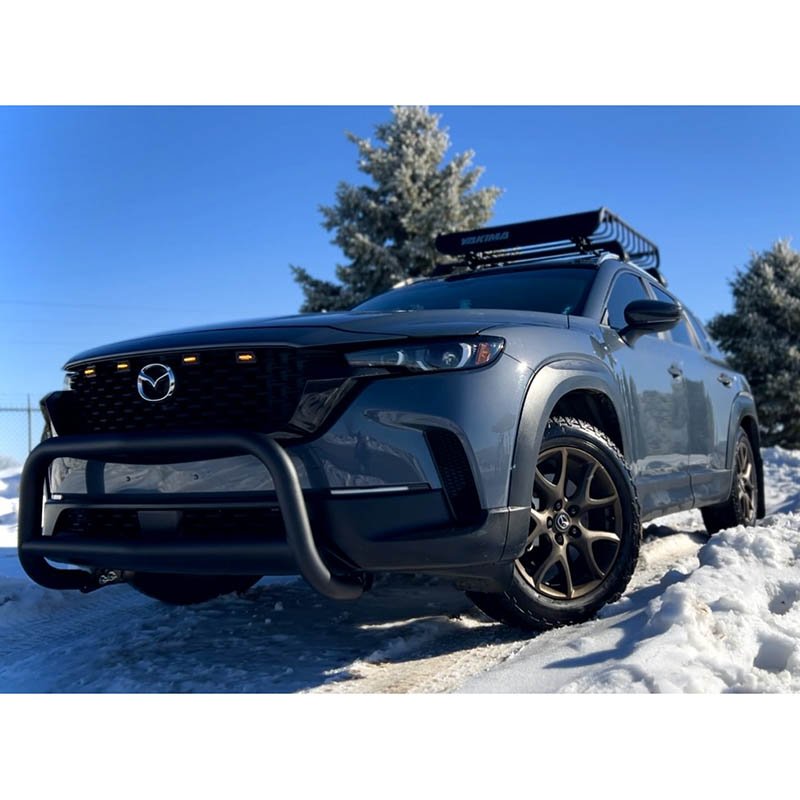 RallyArmor | Black UR Mud Flap White Logo - CX-50 2023-2025 *Not Hybrid*