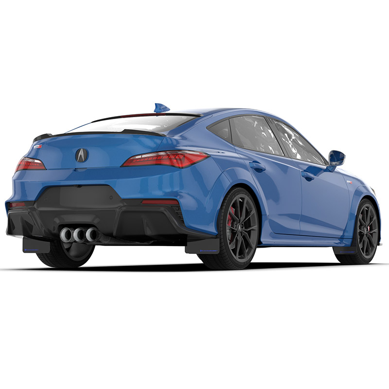 RallyArmor | Black UR Mud Flap Blue Logo - Integra / A-Spec 2023-2025