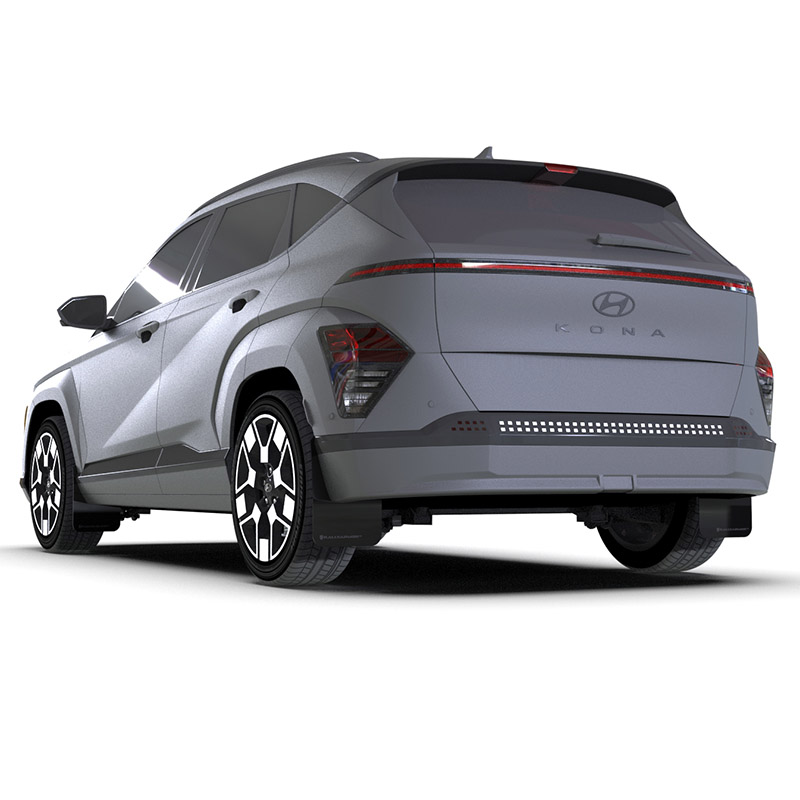 RallyArmor | Black UR Mud Flap Grey Logo - Kona / Kona EV 2024-2025