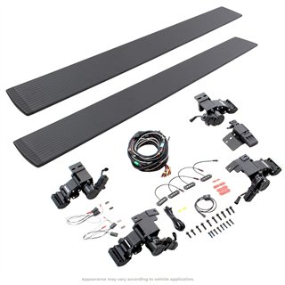 Go Rhino | 20430687PC - E1 Electric Running Board Kit - Textured Black - Ram 1500 2019-2025