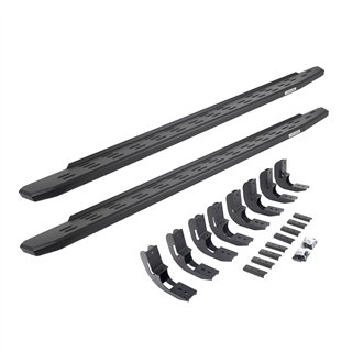Go Rhino | 69604880PC - RB30 Running Boards with Mounting Bracket Kit - Textured Black - Chevrolet / GMC 2019-2025