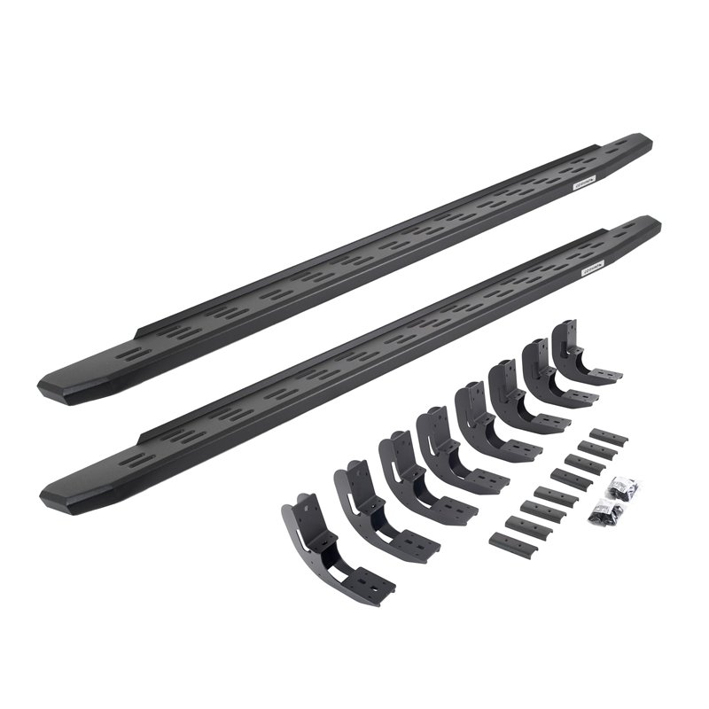 Go Rhino | 69604880PC - RB30 Running Boards with Mounting Bracket Kit - Textured Black - Chevrolet / GMC 2019-2025
