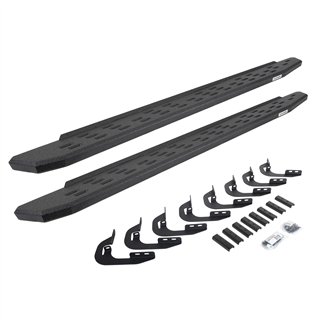 Go Rhino | 69605880T - RB30 Running Boards with Mounting Bracket Kit - Protective Bedliner Coating - Chevrolet / GMC 2014-2019