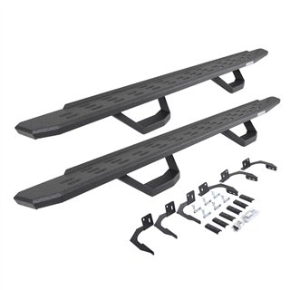 Go Rhino | 6960998020T - RB30 Running Boards with Mounting Brackets & 2 Pairs of Drops Steps Kit - Ram 1500 2009-2014