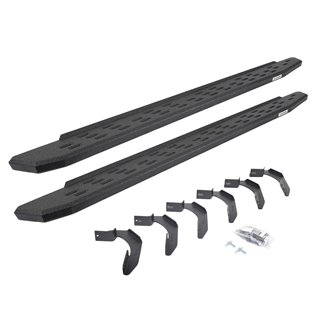 Go Rhino | 69612680T - RB30 Running Boards with Mounting Bracket Kit - Protective Bedliner Coating - F-150 2004-2014