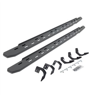 Go Rhino | 69629980SPC - RB30 Slim Line Running Boards with Mounting Bracket Kit - Textured Black - Ram 1500 / Classic 2015-2024