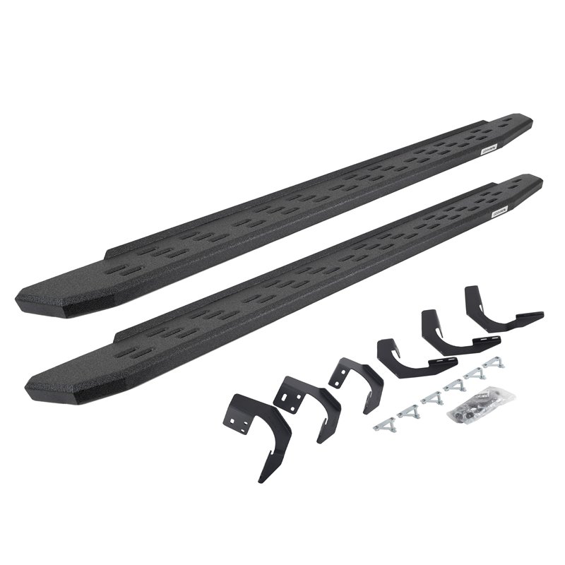 Go Rhino | 69629980T - RB30 Running Boards with Mounting Bracket Kit - Protective Bedliner Coating - Ram 1500 / Classic 2015-202