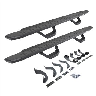 Go Rhino | 6964358020T - RB30 Running Boards with Mounting Brackets & 2 Pairs of Drops Steps Kit - Tundra 3.5T 2022-2025