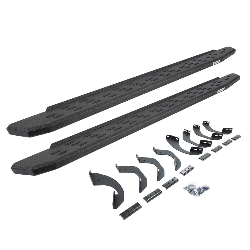 Go Rhino | 69643580T - RB30 Running Boards with Mounting Bracket Kit - Protective Bedliner Coating - Tundra 3.5T 2022-2025