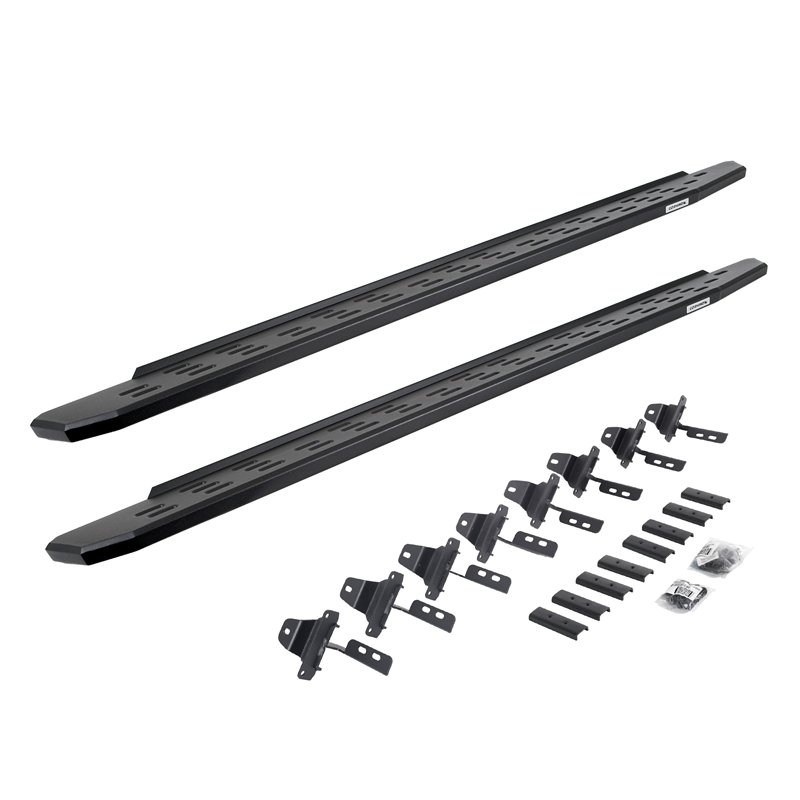 Go Rhino | 69651687PC - RB30 Running Boards with Mounting Bracket Kit - Textured Black - Gladiator 3.0L / 3.6L 2020-2025