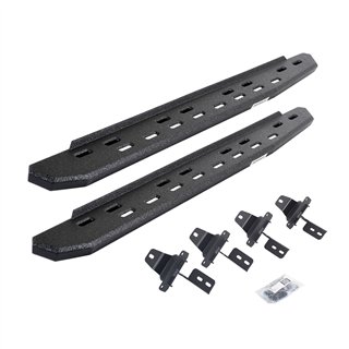 Go Rhino | 69692748ST - RB30 Slim Line Running Boards with Mounting Bracket Kit - Protective Bedliner Coating - Wrangler (JL) 20