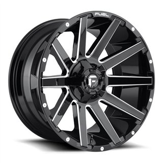 Fuel Off-Road | D615 CONTRA 20x9.0 ET20 - GLOSS BLACK MILLED