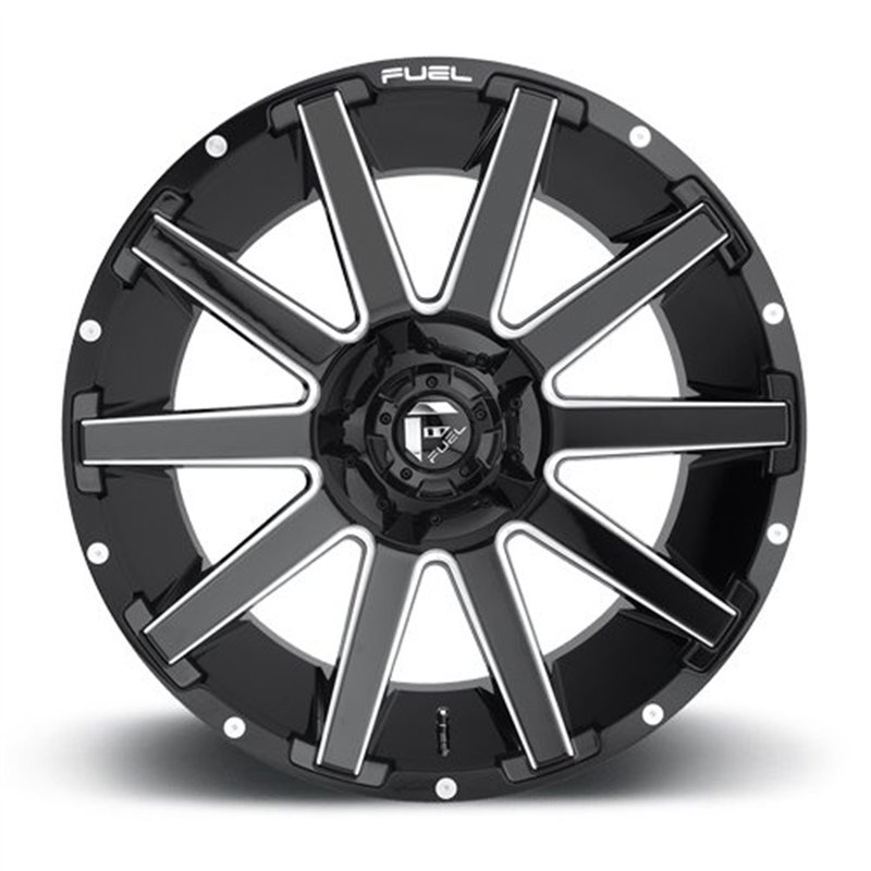 Fuel Off-Road | D615 CONTRA 22x12.0 ET-44 - GLOSS BLACK MILLED