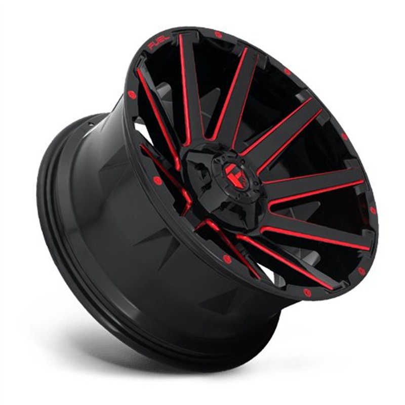 Fuel Off-Road | D643 CONTRA 20x10.0 ET-18 - GLOSS BLACK RED TINTED CLEAR