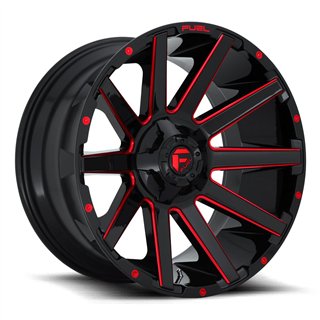Fuel Off-Road | D643 CONTRA 24x12.0 ET-44 - GLOSS BLACK RED TINTED CLEAR