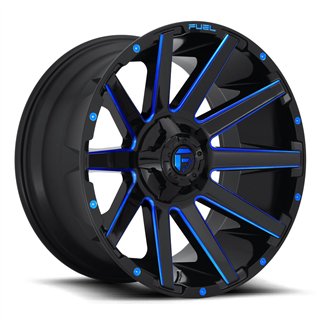 Fuel Off-Road | D644 CONTRA 20x10.0 ET-19 - GLOSS BLACK BLUE TINTED CLEAR