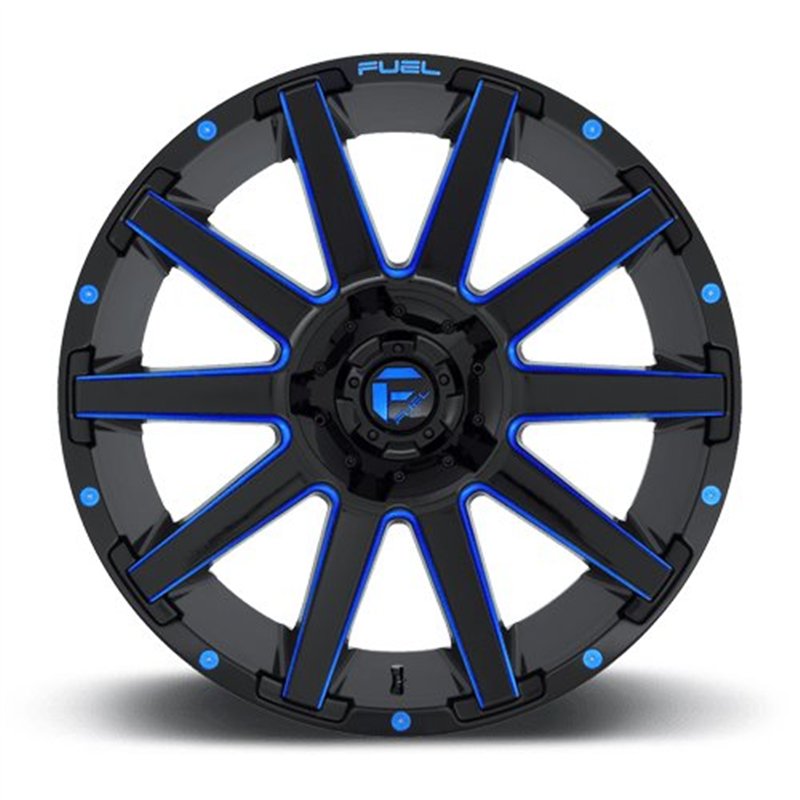 Fuel Off-Road | D644 CONTRA 20x10.0 ET-19 - GLOSS BLACK BLUE TINTED CLEAR