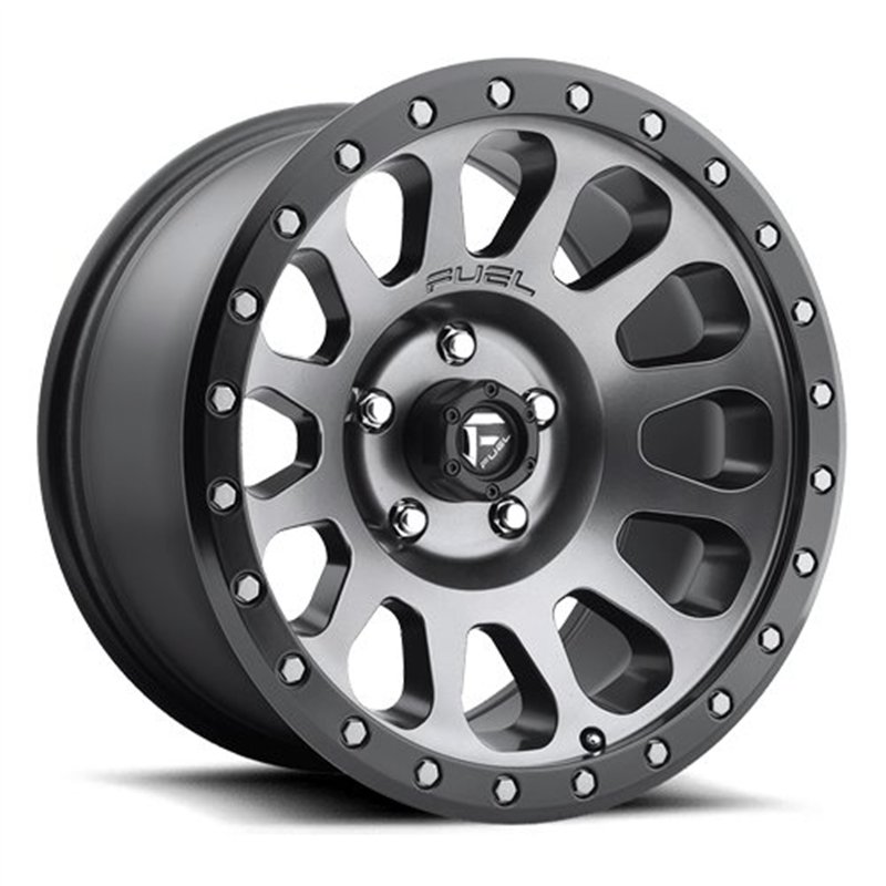 Fuel Off-Road | D601 VECTOR 17x9.0 ET-12 - MATTE GUN METAL BLACK BEAD RING