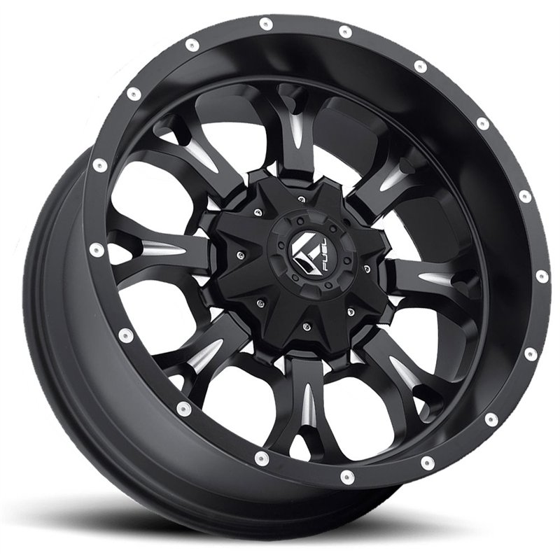 Fuel Off-Road | D517 KRANK 20x10.0 ET-24 - MATTE BLACK MILLED