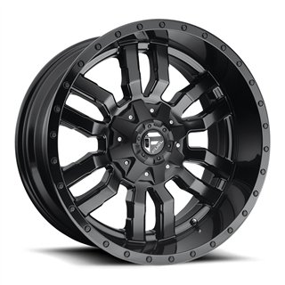 Fuel Off-Road | D596 SLEDGE 22x9.5 ET19 - MATTE BLACK GLOSS BLACK LIP