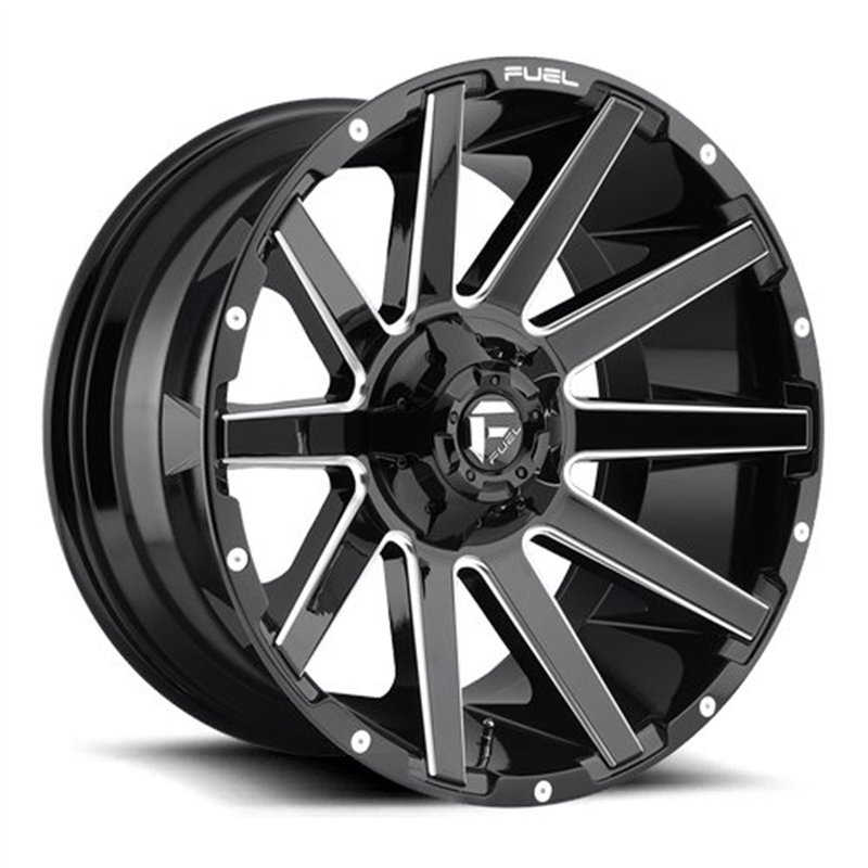 Fuel Off-Road | D615 CONTRA 22x12.0 ET-43 - GLOSS BLACK MILLED
