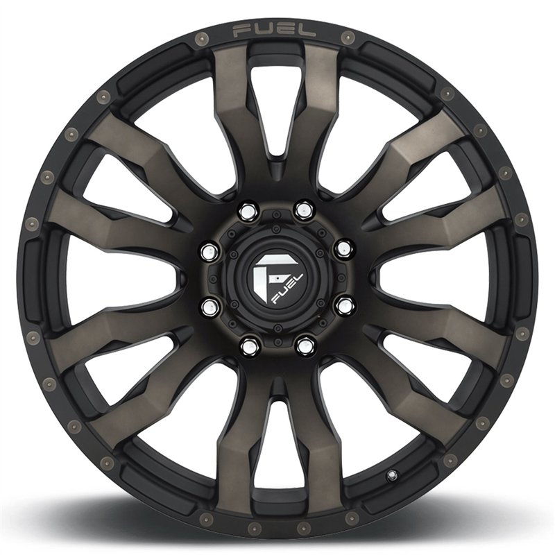 Fuel Off-Road | D674 BLITZ 20x9.0 ET1 - MATTE BLACK DOUBLE DARK TINT