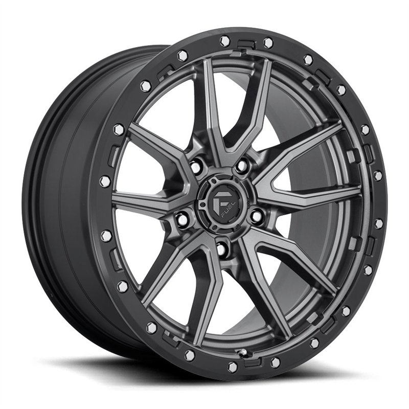 Fuel Off-Road | D680 REBEL 20x9.0 ET20 - MATTE GUN METAL BLACK BEAD RING