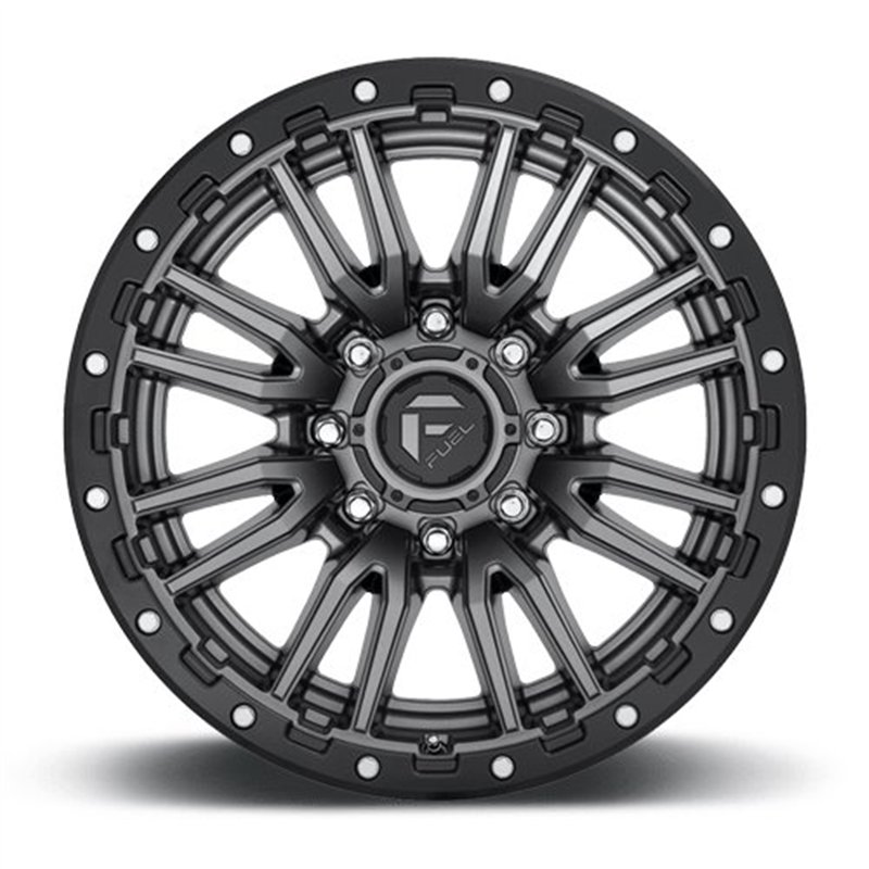 Fuel Off-Road | D680 REBEL 22x10.0 ET-18 - MATTE GUN METAL BLACK BEAD RING