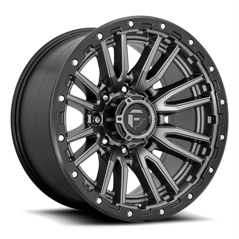 Fuel Off-Road | D680 REBEL 22x12.0 ET-44 - MATTE GUN METAL BLACK BEAD RING