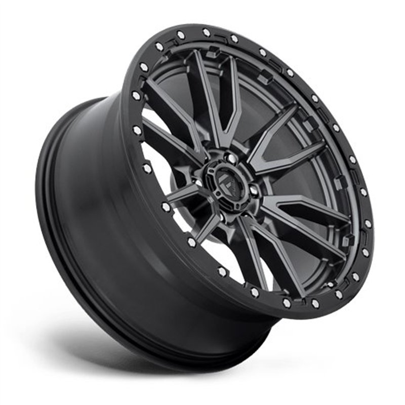 Fuel Off-Road | D680 REBEL 22x12.0 ET-44 - MATTE GUN METAL BLACK BEAD RING