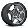 Fuel Off-Road | D698 KICKER 17x9.0 ET-12 - MATTE GUN METAL BLACK BEAD RING