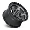 Fuel Off-Road | D698 KICKER 17x9.0 ET-12 - MATTE GUN METAL BLACK BEAD RING