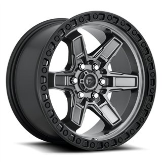 Fuel Off-Road | D698 KICKER 17x9.0 ET-12 - MATTE GUN METAL BLACK BEAD RING