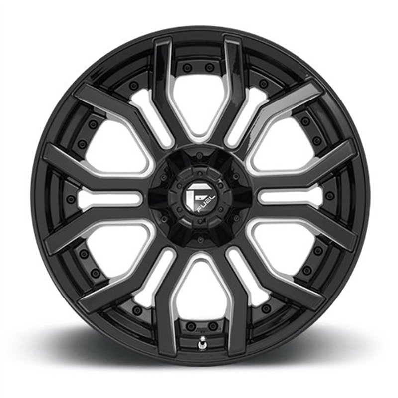 Fuel Off-Road | D711 RAGE 20x9.0 ET1 - GLOSS BLACK MILLED