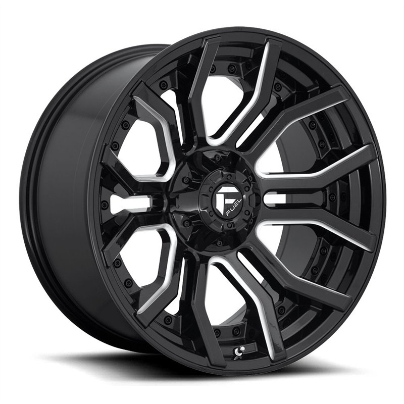 Fuel Off-Road | D711 RAGE 20x9.0 ET1 - GLOSS BLACK MILLED