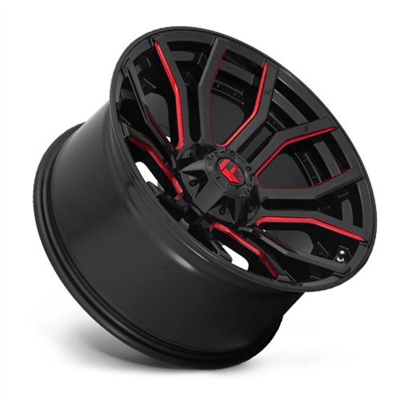 Fuel Off-Road | D712 RAGE 20x10.0 ET-18 - GLOSS BLACK RED TINTED CLEAR