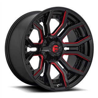 Fuel Off-Road | D712 RAGE 20x10.0 ET-18 - GLOSS BLACK RED TINTED CLEAR