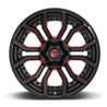 Fuel Off-Road | D712 RAGE 20x10.0 ET-18 - GLOSS BLACK RED TINTED CLEAR